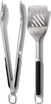 Produktbild von Famanu Grillwender mit Tongs - Silber