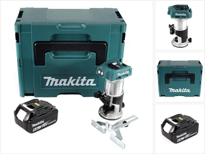 Obrázek produktu pro Akumulátorová multifunkční frézka Makita DRT 50 G1J bezkartáčová 18 V + 1x akumulátor 6,0 Ah v Makpac 3 - bez nabíječky.