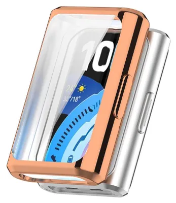 Produktbild von Smartwatch TPU Hülle für Huawei Band 11 Full Cover Displayschutz Case Rose Gold