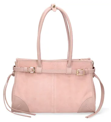 Image de Sac bandoulière pour femmes de la marque Lux, en suède et en cuir, avec bandoulière réglable, fabriqué en Italie