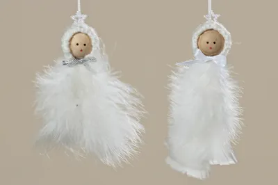 Produktbild von Engel Hänger Baumdeko Fensterdeko Weihnachten Geschenkhänger  2er Set