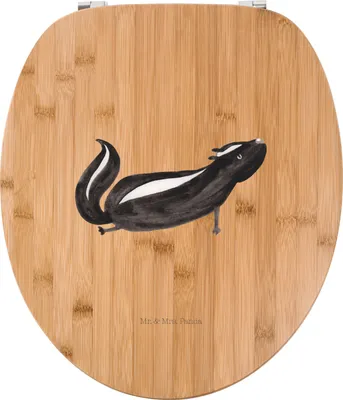 Produktbild von Mr. & Mrs. Panda Klodeckel Stinktier Yoga - Transparent - Geschenk, Toilettendeckel, Wildtier, Namaste, klo deckel, WC Brille, WC-Sitz, Klo-Deckel, Liebe, Lebe, Raubtier