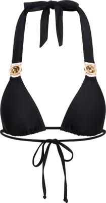 Produktbild von Moda Minx Bikinioberteil Amour Triangle mit stilvollem Steinbesatz Black Gold S