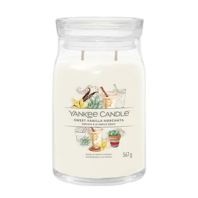 Zdjęcie produktu dla Yankee Candle - Sweet Vanilla Horchata Signature Candle - Świeca zapachowa 567.0g
