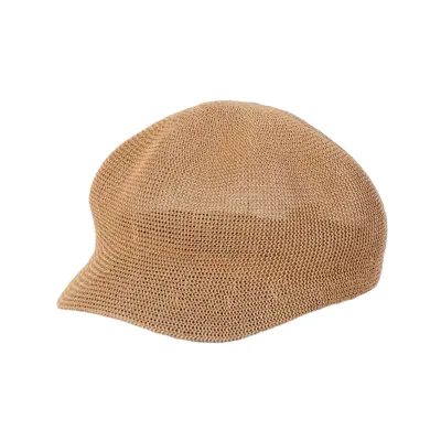 Produktbild von Sonnenhut für Damen, Sonnenschutz, atmungsaktiv, ausgehöhlt, einfarbig, kurze Krempe, UV-Schutz, dünn, verstellbar, Künstler-/Malerhut, Kopfbedeckung für Damen, Khaki