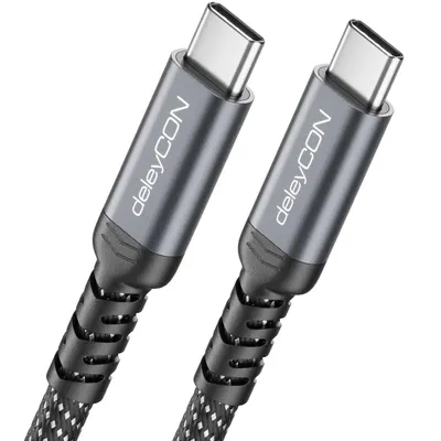 Produktbild von deleyCON 1m USB-C Kabel 240W 20 Gbps USB 3.2 Gen 2x2 PD 3.1