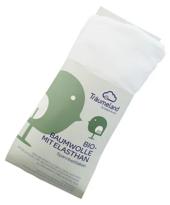 Produktbild von Träumeland Spannbettlaken Baumwolle weiß 120 x 200 + 140 x 200 cm