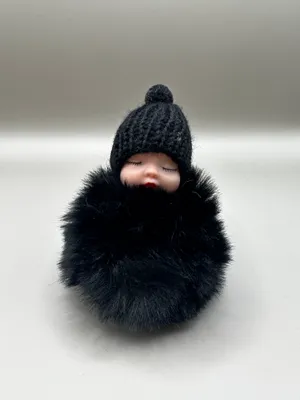 Produktbild von Schlüsselanhänger Puppe Plüsch schwarz