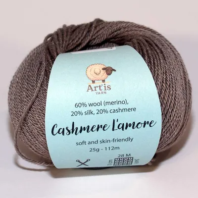 Obrázek produktu pro Kašmír „L'amore“ Art'is Yarn 20 % kašmír, 20 % hedvábí, 60 % merino (115 béžová)