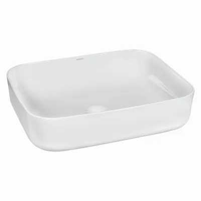 Produktbild von Kerra Keramik Waschbecken KR-384 weiß glänzend rechteckig