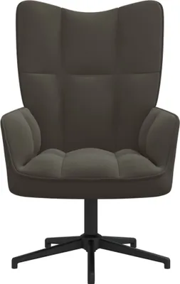 Produktbild von "2026 Aktion"Einzelsessel moderne - CLORIS - Relaxsessel - Polstersessel Dunkelgrau Samt - 62 x 68 x 91 cm - DEMöbel8003196