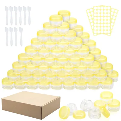 Productafbeelding van Solidchoice - 100 Stuks Mini Duidelijke Jars voor Cosmeticaproducten