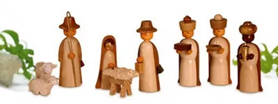 Obrázek produktu pro Miniaturní figurky Betlém přírodní VxŠxH 6x2,5x1,5cm NOVINKA