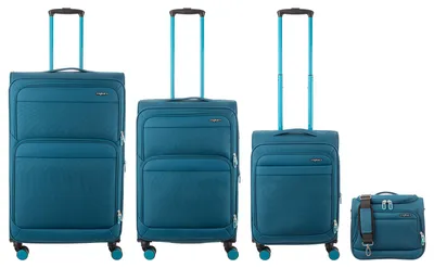 Produktbild von Franky 4er Koffer SET Gr. L/M/S Beutycase Reisegepäck T27-F Spinner mit Dehnfalte teal/turquise