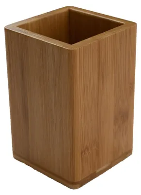 Produktbild von Bagnoxx Zahnputzbecher Bambus 7,6 x 7,6 x 11cm Aufbewahrung Zahnpasta, Zahnbürstenhalter