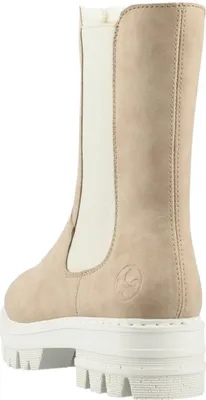 Produktbild von Rieker Damen Stiefelette Chelsea Boots Blockabsatz  76190, Größe:41 EU, Farbe:Beige