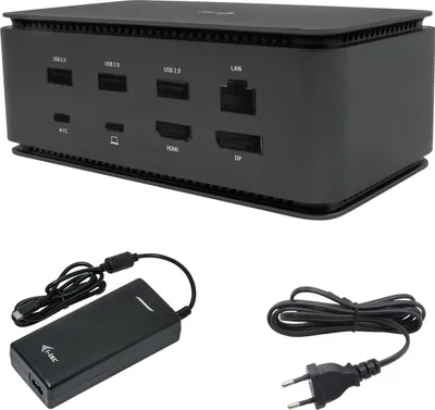 Immagine prodotto di i-tec Metal USB4 Docking station Dual 4K HDMI DP with Power Delivery 80 W + Universal Charger 100 W