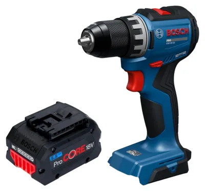 Image de Perceuse-visseuse sans fil Bosch GSR 18V-52 Professional 18 V 70 Nm sans balais + 1 batterie ProCORE 5,5 Ah - sans chargeur