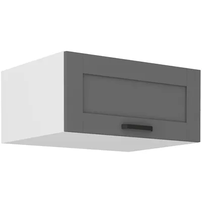 Produktbild von LAILI Tiefhaubenschrank - Breite 80 cm, grau/weiß
