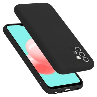 Produktbild von Cadorabo Schutzhülle für Samsung Galaxy A32 4G Hülle in Schwarz Handyhülle Case Cover TPU Etui