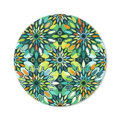 Produktbild von MuchoWow® Mauspad Mousepad Muster - Mandala - Grün 20x20 cm - Mousepads - Maus Mat - Pad - Mausunterlage - Schreibtischmatte