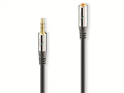 Image de Rallonge jack SONERO, 3,5 mm, 20 m, noir