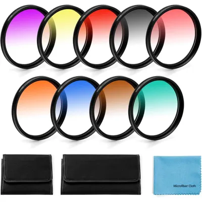 Image de Fotover 9 pcs. Filtres couleur gradués + sac 58mm