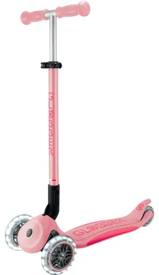 Image de Globber Scooter Kids Tricycle Plus - Primo Foldable Plus Lights V2 Pastel Pink Shining Wheels
