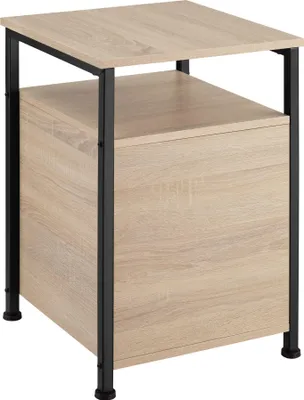 Image de Armoire d’appoint CORK Meuble de rangement Style Vintage 40,5x40,5x60,5cm - Bois clair industriel, Chêne Sonoma