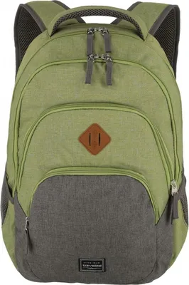 Produktbild von travelite batoh na voľný čas Batoh s priehradkou na notebook Basic Melange Batoh 22L Green / Grey green grey