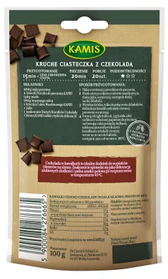 Zdjęcie produktu dla Kawałki ciemnej czekolady do dekoracji i wypieków 100 g