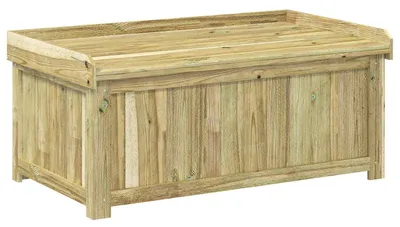 Image de vidaXL Coffre de rangement pour coussins d'extérieur, en bois de pin imprégné, 104 x 60 x 47 cm