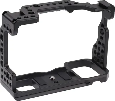 Image de Cage de caméra en alliage d'aluminium pour caméra sans miroir Sony A7M3 A7R3 A9 avec monture à sabot froid trous de vis de 1/4 de pouce et de 3/8 de pouce