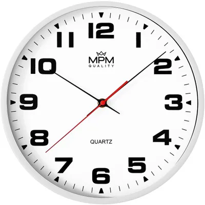 Produktbild von MPM-Quality Wanduhr Lina rund Ø 305 mm Kunststoff Weiß