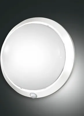 Immagine prodotto di Fabas Luce plafoniera da esterno Armilla E27 Ø300mm IP44 bianco rilevatore di movimento