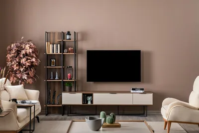 Produktbild von Wohnwand Wohnzimmer Möbel TV Ständer Bücherregal 240cm Holz Wohnwände