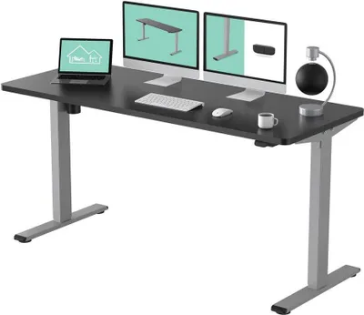 Produktbild von FLEXISPOT Schreibtisch Basic-Series, Elektrisch höhenverstellbarer Schreibtisch, 2- Fach-Teleskop