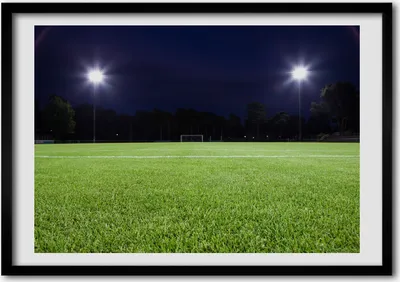 Produktbild von Bild - Bilder - Bilderrahmen - 70 cm x 50 cm - MDF-Rahmen, Wandkunst Fußballplatz