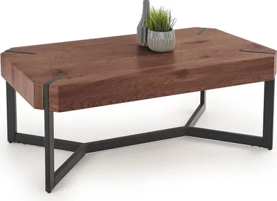 Image de Table basse LAVIDA noyer / noir
