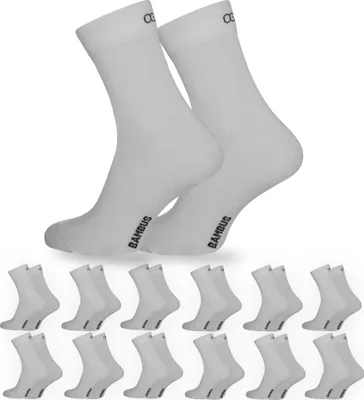 Produktbild von OCERA 12x Bambus Socken (Uni) für Damen und Herren in verschiedenen Farben - Weiß 35/38