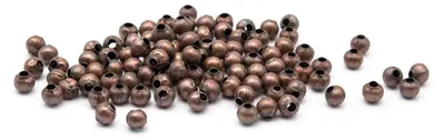 Produktbild von Vintageparts Zwischenperlen Metall Kugel antik kupfer 3 mm 100 Stück