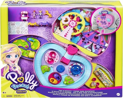 Produktbild von Mattel GKL60 - Polly Pocket - Micro - Freizeitpark Rucksack, Spielset mit Figuren und Zubehör