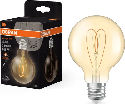 Obrázok produktu pre Led Lampa Vintage 1906 Cla60 G80 Gold Heart Fil Dim 8W E27 Ledvance