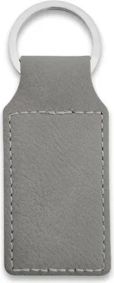 Zdjęcie produktu dla CombiCraft Brelok skórzany prostokątny 33x70mm szary - 10 sztuk