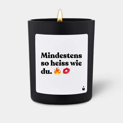Produktbild von ChattyCandles Duftkerze Schwarz Woody Mindestens so heiss wie du.