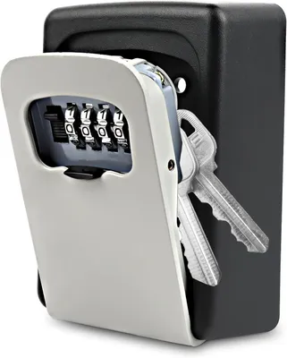 Produktbild von Schlüsselsafe mit 4-stelliger Code, Wandmontage, wetterfest, für Schlüssel und Karten