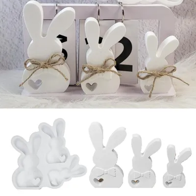 Produktbild von Silikonform Osterhase Gießform für Gips & Harz DIY Handwerk