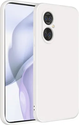 Produktbild von Huawei P50 Hülle, LaimTop Slim Liquid Silikon Gel Gummi Schutzhülle für Huawei P50 Weiß