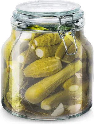 Produktbild von Küchenbehälter aus Lackglas mit Lebensmittelclip, 2,4 l