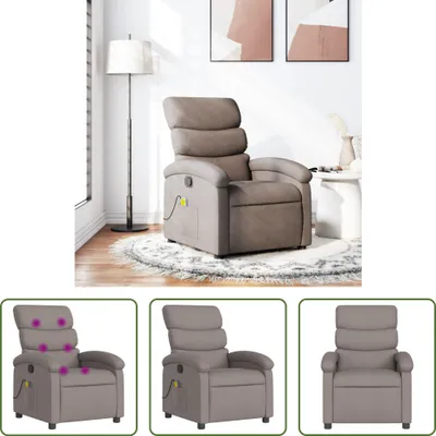 Produktbild von The Living Store Massagesessel Taupe Stoff